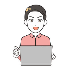 パソコン　男性