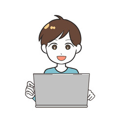 パソコン　男の子