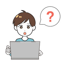 パソコン　疑問　男の子