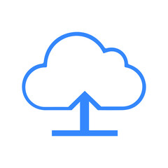 Cloud up arrow computing icon