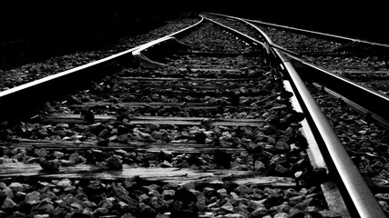 Rieles blanco y negro