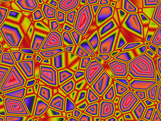 Pink red blue diamond shapes seamless pattern