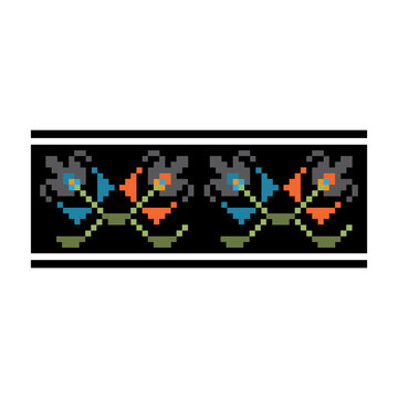 Bulgarian folk motif pattern, beautifull print on demand design.