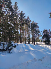 Winter view of Byala Cherkva region at Rhodopes Mountain, Bulgaria