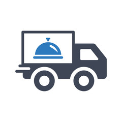 Naklejka premium Food delivery icon