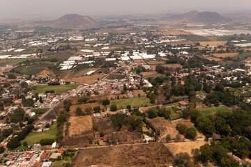 Fototapeta premium Vista aérea del Pueblo Mágico de Atlixco