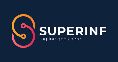 Infinity Letter S Logo. Infinity Technology Network Abstract Logo Vector