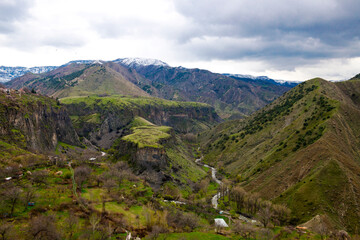 Garni Gorge, Kotayk region, near the village of Garni. It is represented by five high, often hexagonal basalt columns.