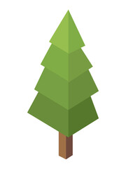 pine tree isometric