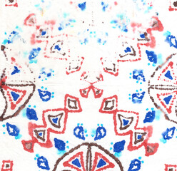 Aztec Boho Fabric. Ombre Tie Swatch Ethnic