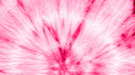  Pink Tie Dye Wash. Dyed Batik Silk Illustration.