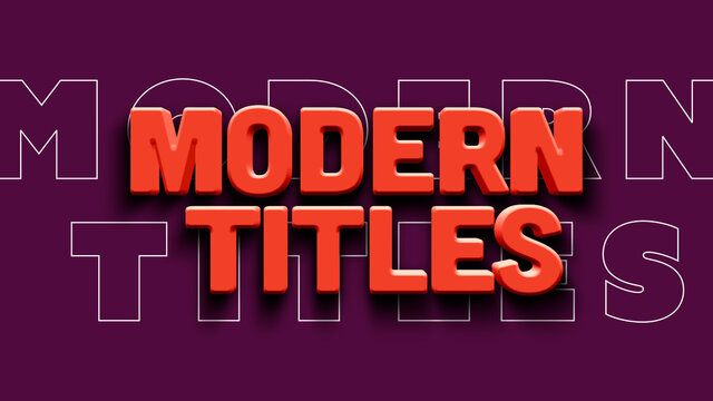 3D Outlined Title