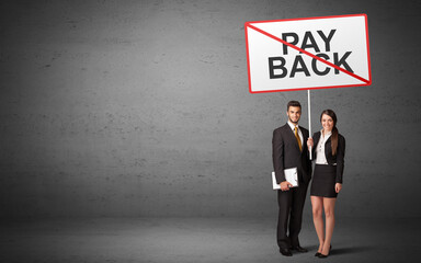 Obraz premium business person holding a traffic sign