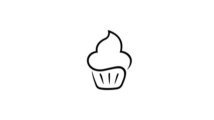 Creative Cake Cupcake Muffin Logo Vector Illustration
