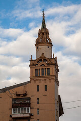 Fototapeta premium House of NKVD workers on Smolenskaya Square, Moscow, Russia