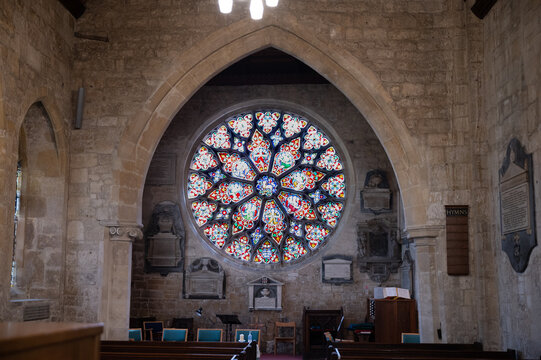 St Mary's Minster rose window and arch