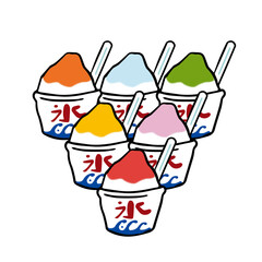 複数のかき氷