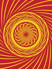 Abstract figure logo design background illustration. Digital art illustration