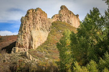 The Great Dikes rock formations in the Spanish Peaks of Colorado, USA