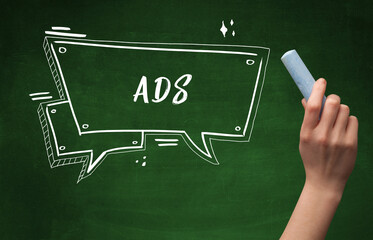 young Hand drawing abbreviation concept