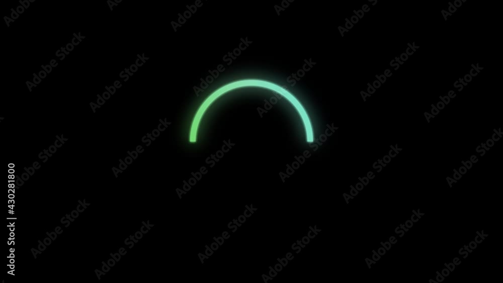 Poster loading animation. loading neon circles icon on black background 4k video