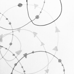 Handwritten Circles. Swirl Gold Funny Marker