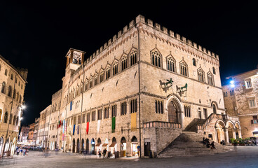 Fototapeta na wymiar Priori Palace in Perugia, Italy