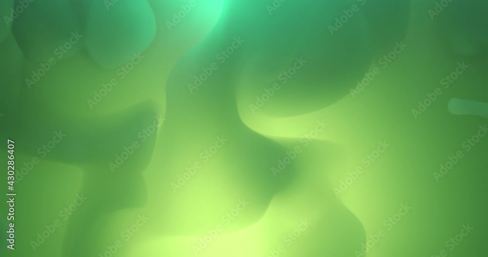 Poster abstract background with morphing and flowing smooth shapes. green lava lamp effect with smooth orga