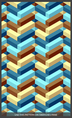 Vector seamless isometric pattern, 3d cubes abstract background, fantastic city geometry