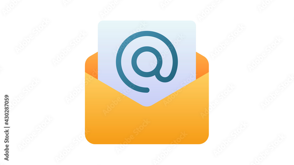 Poster email envelope letter single isolated icon with single isolated icon with smooth style