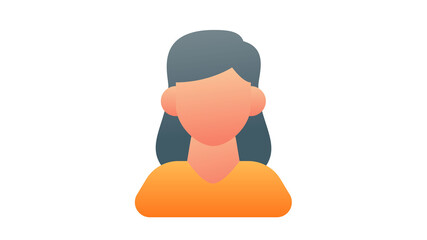 person woman user single isolated icon with single isolated icon with smooth style