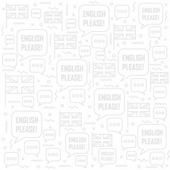 English please pattern design. Easy to edit with vector file. Can use for your creative content. Especially about english course decoration.