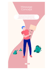 Successful business web page template flat design