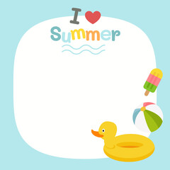 Border design with summer theme