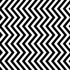 black and white vertical zigzag equal lines, seamless geometric vector pattern