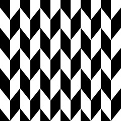 black and white repeating high chevron or parquet seamless geometric vector pattern