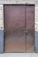 Dirty grungy textured metal door