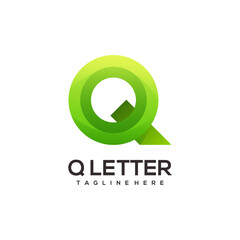 Letter q  Logo illustration gradient colorful abstract design vector