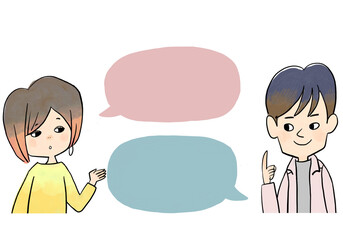 Obraz premium 男女間コミュニケーション