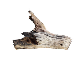 Wooden logs, timber texture isolated on white background