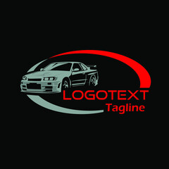 Illustration Vector graphic of sport car logo, fit for rally, performance, garage, automotive etc.