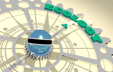 National government and ecology. Earth Day concept. 3D illustration