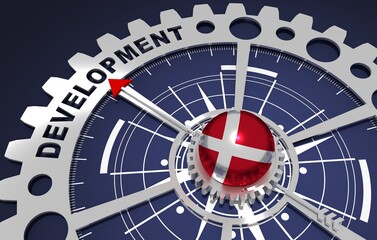 Global business and economic solutions concept. 3D illustration