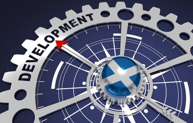 Global business and economic solutions concept. 3D illustration