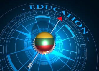 The concept of effective education. 3D illustration