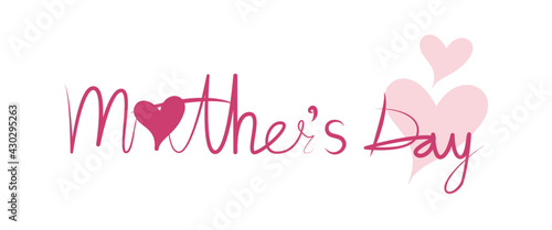 Mother S Day Concept Calligraphy Happy Mother S Day Illustration For Card Invitation Poster And Web Design Vector Illustration 母の日タイポグラフィック 母の日デザイン 素材 母の日テキスト Wall Mural Lala