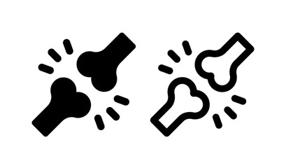 Broken bone vector icon. Broken Human Bone vector graphics.