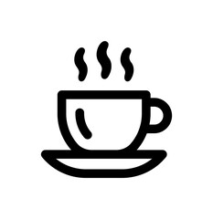 Hot coffee cup icon. Cappuccino hot drink vector.
