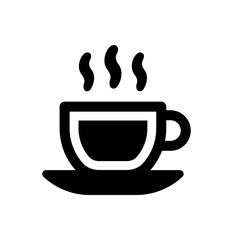 Cup of coffee vector. Hot drink icon.