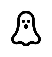 Ghost, phantom or apparition haunting Halloween vector icon